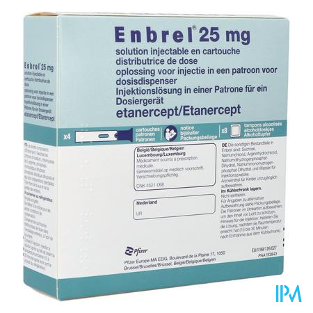 Enbrel 25mg Opl Inj In Patroon Vr Dosisdispens. 4