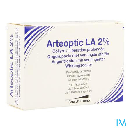 Arteoptic La 2% Pi Pharma Collyre 3 X 3ml Pip