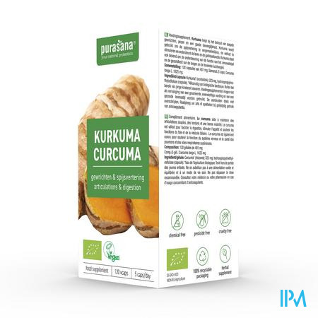 Purasana Vegan Curcuma Bio Caps 120