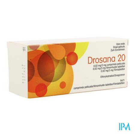 Drosana 20 0,02mg/3mg Comp Pell 6 X 21