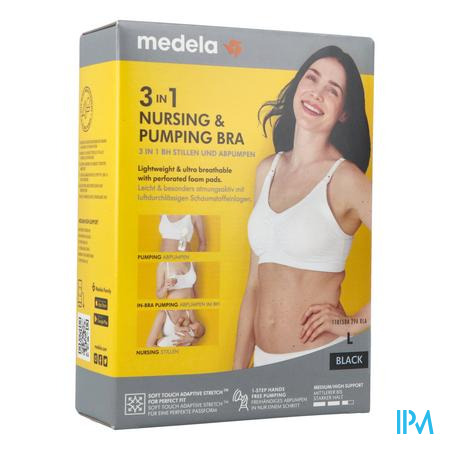 Medela Beha Kolven&voeden 3in1 l Zwart