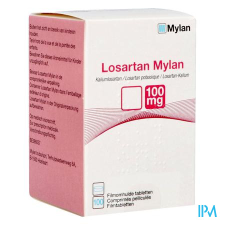 Losartan Mylan 100mg Filmomh Tabl 100 X 100mg Flac