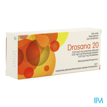 Drosana 20 0,02mg/3mg Comp Pell 3 X 21