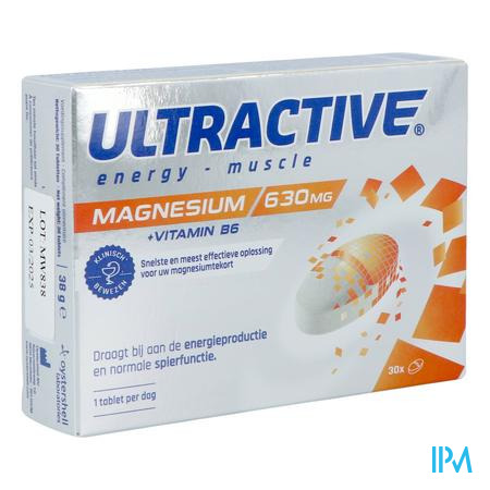 Ultractive Magnesium 630mg Comp 30