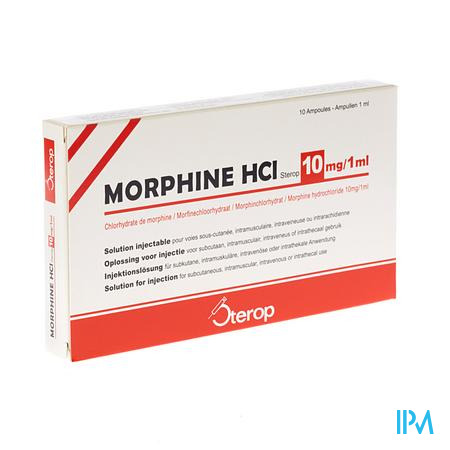 Morphine Hcl Amp 10 X 10mg/1ml S/c