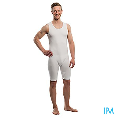 Suprima 4698 Body Sans Manche+zip Jambe Blanc Xl