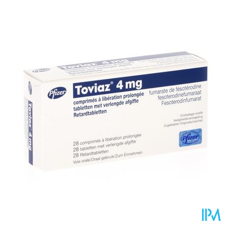 Toviaz 4mg Comp Verlengde Afgifte 28 X 4mg