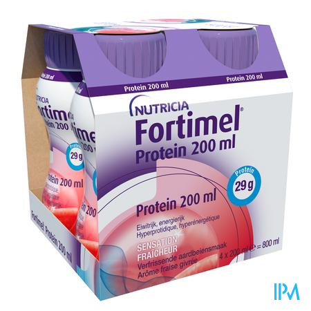 Fortimel Protein 200ml Fraise Givree 4x200ml