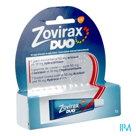 Zovirax Duo 50mg/g + 10mg/g Creme Tube 2g