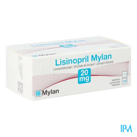 Lisinopril Viatris 20mg Tabl 100