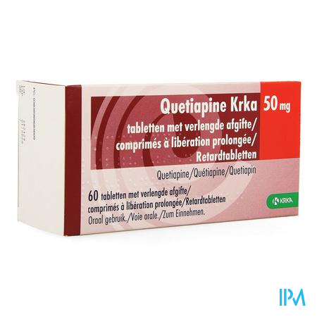 Quetiapine Krka 50mg Lib.prolongee Comp 60