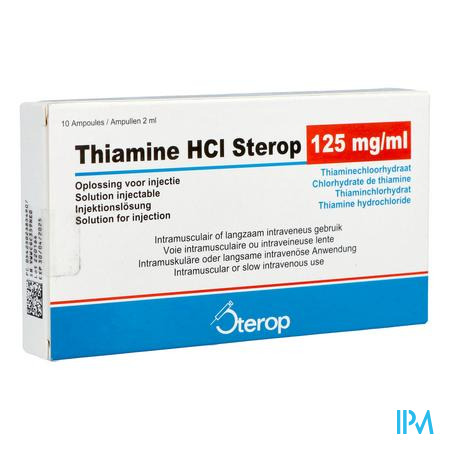 Thiamine HCl Sterop 125 mg/ml inj. opl. i.v. amp. 10 x 2 ml