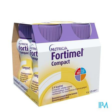 Fortimel Compact Banane Bouteilles 4x125 ml