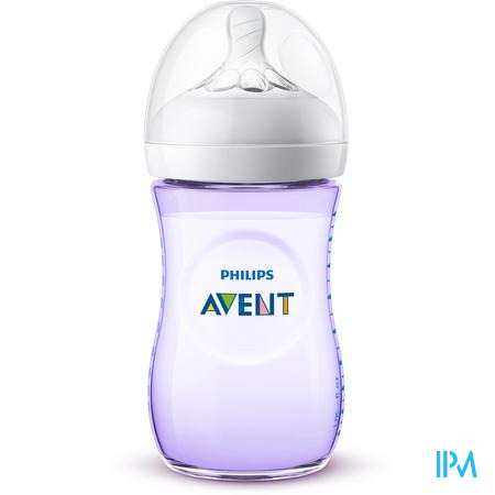 Philips Avent Natural 2.0 Zuigfles 260ml Paars SCF033/14