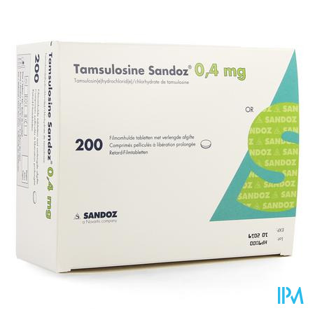 Tamsulosine Sandoz 0,4mg Verl.afg. Filmomh Tabl200