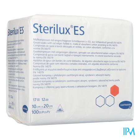 Sterilux Es 10x20cm 12pl.nst. 100 P/s