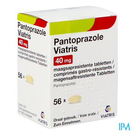 Pantoprazole Viatris 40mg Comp Gastro Resist 56