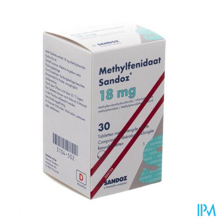 Methylfenidaat 18mg Sandoz Comp Verl Afgifte 30