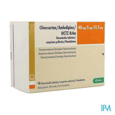 Olmesartan/amlodipine/hctz Krka 40/ 5/12,5 Comp 98