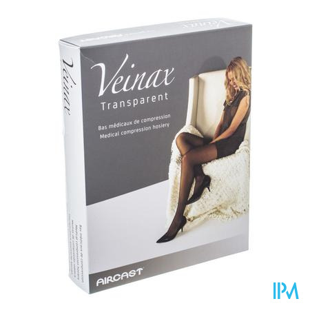 Veinax Panty Transparant 2 Lang Zwart Maat 1