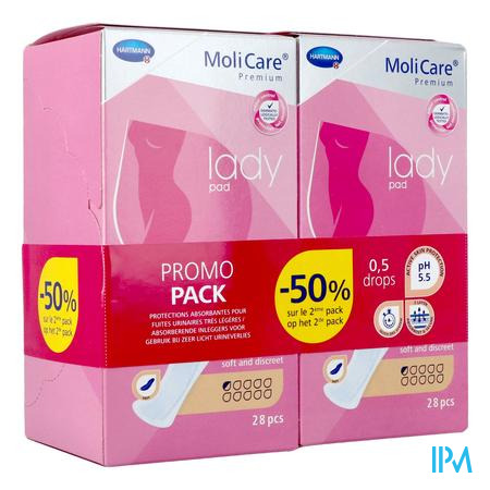 Molicare Premium Lady Pad 0,5 Drop 2x28 Promopack