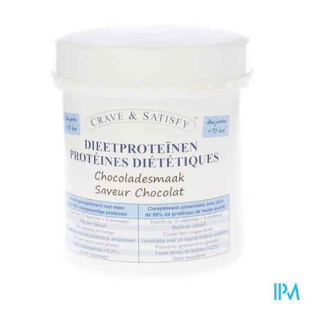 Crave & Satisfy Dieetproteinen Chocola Pot 200g