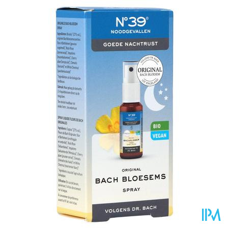 Bachbloesem Bio N°39 Noodgevallen Nacht Spray 20ml