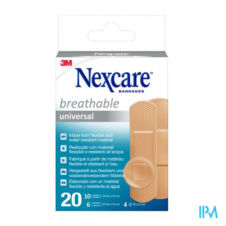 Nexcare 3m Breathabl.univer. Ass. Strips20 N0320as