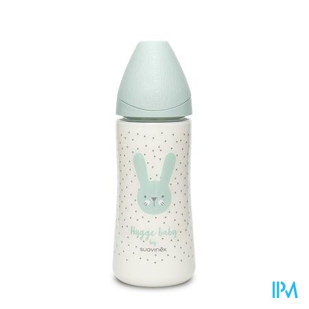 Suavinex Hygge Fles Silic. +4l 360ml Green Rabbits