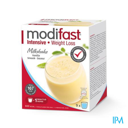 Modifast Intensive Milkshake Vanille Zakje 9