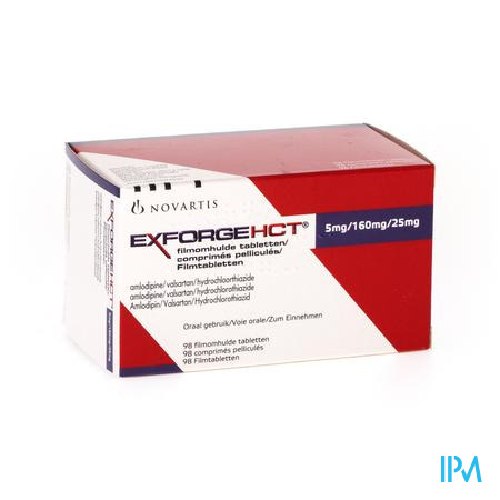 Exforge Hct 5mg/160mg/25mg Comp Omhulde 98