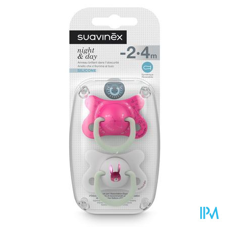 Suavinex Basic Sucet.silic.ana.2-4m N&d Lapin Rose