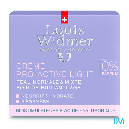 Widmer Nuit Creme Pro-active Light N/parf Pot 50ml