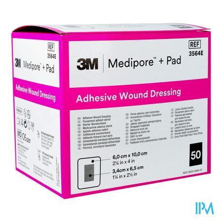 Medipore + Pad 3m 6x10,0cm 50 3564e