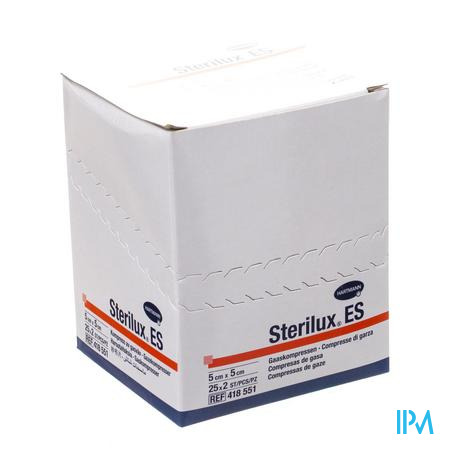 Sterilux Es 5x5cm 8pl.st. 25x2 P/s