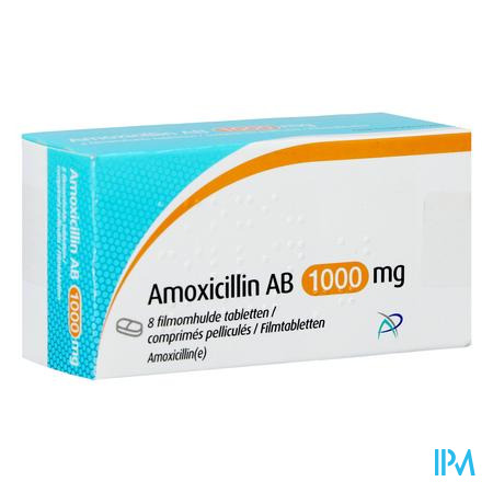 Amoxicillin Ab 1000mg Filmomh Tabl 8 X 1000mg