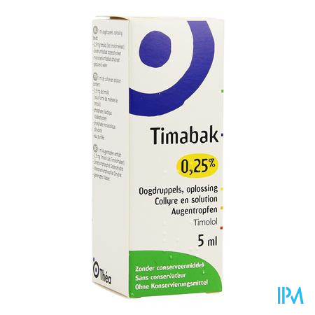 Timabak 0,25% Collyre 5ml 2,5mg/ml