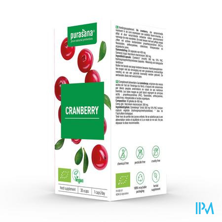 Purasana Vegan Cranberry Bio Caps 30