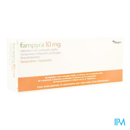 Fampyra 10mg Verlengde Afgifte Tabl 56 X 10mg