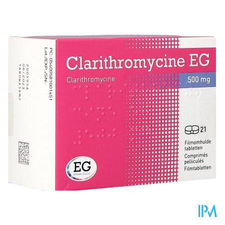 Clarithromycine EG Tabl 21X500Mg
