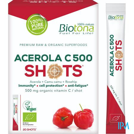 Biotona Acerola C 500 Shot Zakje 20x2,2g