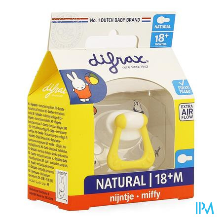 Difrax Fopspeen Natural 18+ Nijntje