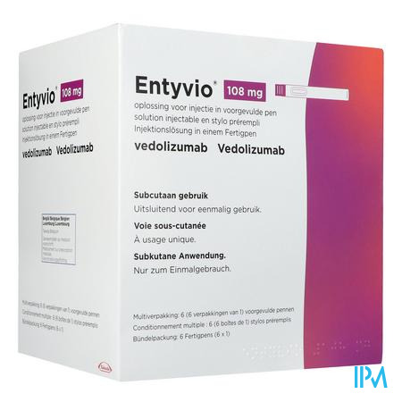 Entyvio 108mg Sol Inj Voorgevulde Pen 6