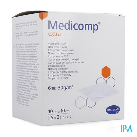 Medicomp Cp Ster Extra 6pl 10x10cm 30g 25x2