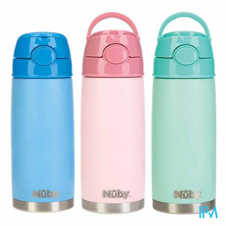 Nuby Pastel Thermosbeker Inox 420ml 3j+