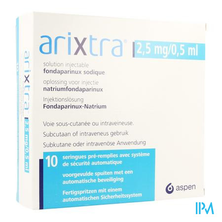 Arixtra 2,5mg/0,5ml Opl Inj Voorgevulde Spuit 10