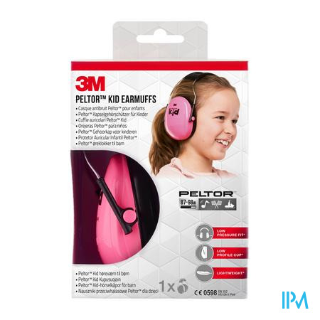 Peltor Hearing Protector Kid Neon Pink 1