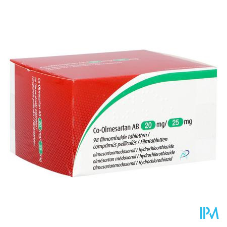 Co-olmesartan Ab 20mg/25,0mg Filmomh Tabl 98