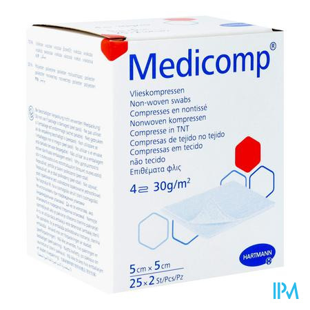 Medicomp Cp Ster 4pl 5x5cm 30g 25x2