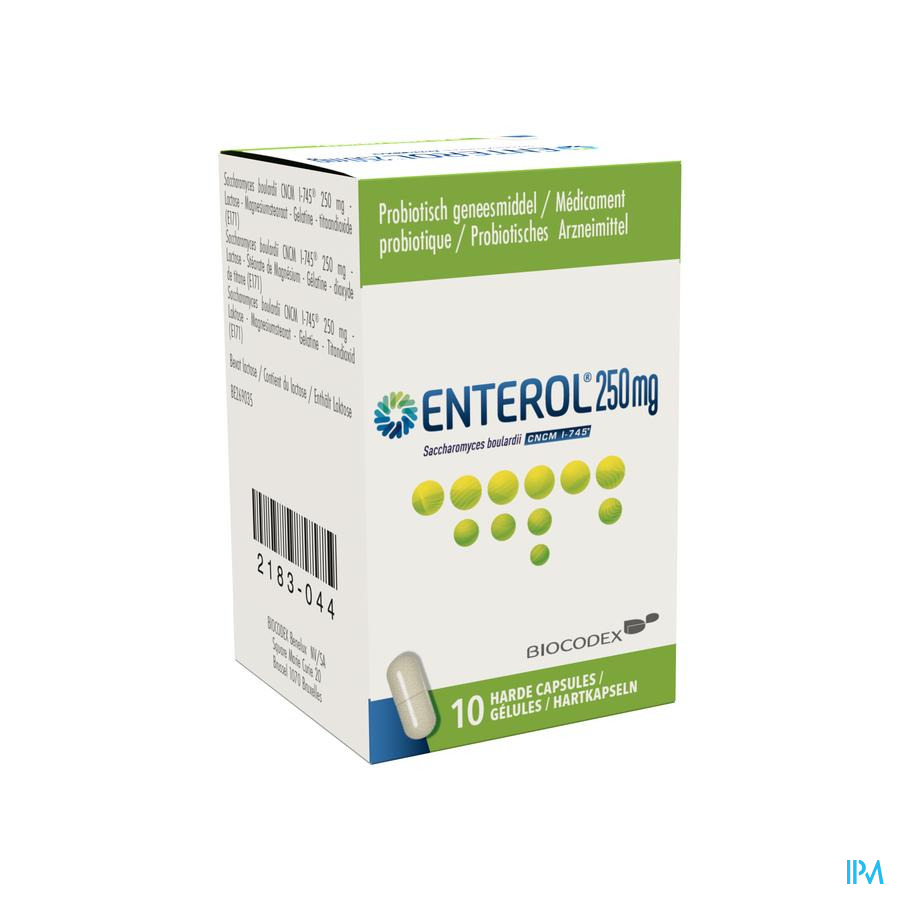 Enterol 250mg Caps Harde Dur 10 X 250mg